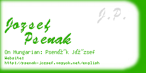 jozsef psenak business card